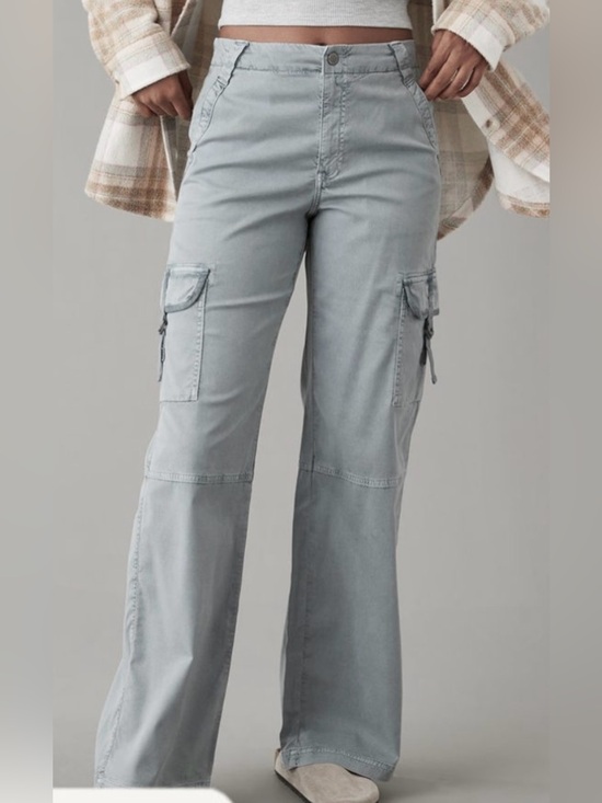 American Eagle Outfitters Pants - American Eagle Dreamy Drape Super High Rise Baggie Wide Leg Cargo Pants 10